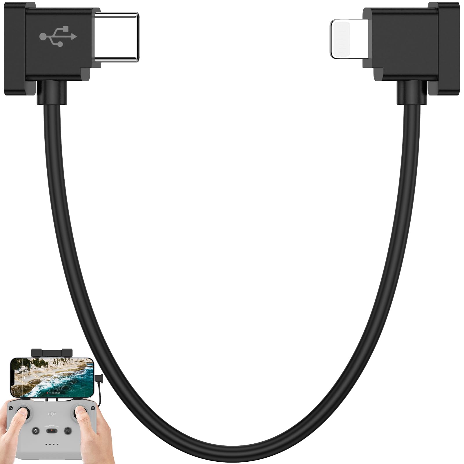 APAPATEK for Lightning to USB-C Data Cable for DJI Drone RC-N2/N3